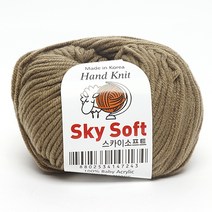 삼남뜨개실 스카이소프트실 아크릴실 인형실 의류실 목도리실 사계절실 겨울실, SKY SOFT, 25 카키 베이지, 1개