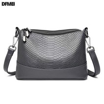 DFMEI 여성 클러치백 새로운 크로커다일 패턴 사선 엄마 가방