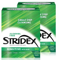 BlistexStridex 스트라이덱스 센시티브 90매x2통 클렌징 시트/티슈, 90매, 2통