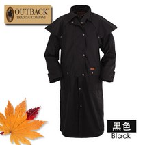 미국 수입 OUTBACK 긴 유포 윈드 브레이커 방풍 따뜻한 코트 카우보이 승마 서부 거인, 5. 블랙 - XXL