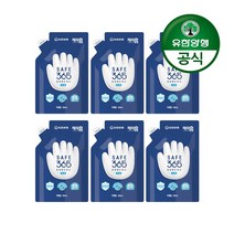 유한양행 해피홈 SAFE365 핸드워시 파우치형 리필 무향, 6개, 200ml