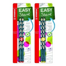 [소공원] 스타빌로 어린이 유아 연필 초등학생 학생 이지스타트 글씨교정 2자루, 1개, R)페트롤 HB 2자루