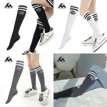 [ 1+1 ] 랩몬스터 골프 니삭스 스포츠 등산 양말, 블랙1P+블랙1P