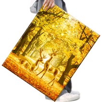파센 액자 캔버스형 보석십자수 DIY 키트 40 x 50 cm, FS320.가을철 황금사슴, 40x50 cm