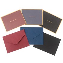 부모님 생신축하 고급 카드봉투 세트(10p) 편지카드 프러포즈 편지 고백, 1개, 검정색