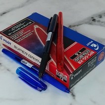 [ORDINA] 파이롯트 1.6mm 유성볼펜 Super Grip_G 캡형 1다스 빠이롯트_15332EA, 블랙 1다스, 본상품선택