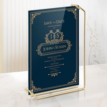 로즈골드 입체 아크릴 액자 대형 웨딩테이블 사진틀 사진프레임 스탠딩