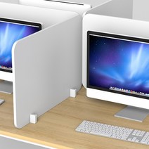 사무실 공간분리 파티션 책상 칸막이 스크린 슬림형, 화이트 40x30cm