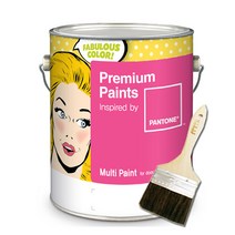 노루페인트 팬톤 수성 멀티 페인트 방문 가구 목재 철재 조색 계란광 1L, Lemon Verbena(12-0742)