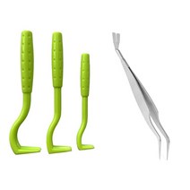 새로운 3pcs 애완 동물 벼룩 리무버 도구 플라스틱 긁는 후크 리무버 애완 동물 고양이 개 손질 용품 진드기 제거 도구 핀셋 빗, D