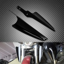 오토바이 윈드스크린 오토바이 프론트 포크 마운트 윈드 디플렉터 크롬 할리 호환 투어링로드 킹 1995-202, 02 Wind Deflector B