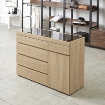 헤이미쉬 4단 드레스룸 아일랜드 서랍장 악세사리수납장 침실 수납장, 1200 아일랜드 서랍장, 오크