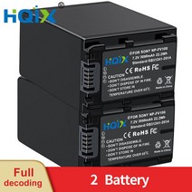 HQIX 소니호환 FDR-AX30 AXP35 AX40 AX100E AX700 PXW-Z90 DEV-50 30 HXR-NX80 카메라 NP-FV100 듀얼 충전, [01] 2 Battery, 01 2 Battery