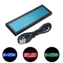 LED간판 영업중 차량용 명찰 이름표 미니전광판 이름 배지 명함 스크롤 디스플레이 기호, 초록