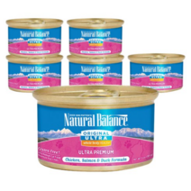 내추럴발란스 오리지날 울트라 포뮬라 캣 푸드 캔 6p, 닭고기&연어&오리, 85g, 2개