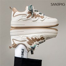 SMOPIG 남성 스니커즈 빈티지 플랫