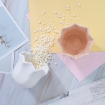 캔들용기 - 셔링 ( 350ml ) 세라믹 캔들용기 만들기 몰드몰, 화이트