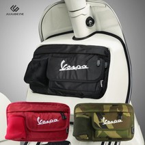 쥬쥬베네 베스파 Vespa 프론트백 휴대폰 거치대 슈퍼커브 스쿠터 수납가방 오토바이 바이크 수납함 3컬러, 블랙