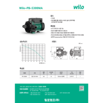 윌로펌프 가압용 하향식 펌프 PB-S300MA
