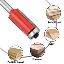 트리머날 비트 4PC 1/4inch Milling Cutter Flush Trim Router Bit For Wood Tungsten Carbide Power Tool, 한개옵션0