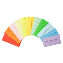 상우문화사 가로형 칼라봉투/머니봉투 170x85mm 8매포장, 주황