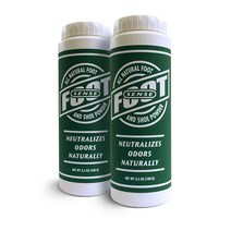 [정품] 천연 발 및 신발 냄새 제거기 - 탈크 프리 신발 탈취제 및 바디 파우더는 냄새, 3.52 Ounce (Pack of 2)