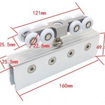 슬라이딩도어레일 펀칭불필요 테두리없는 유리 미닫이문 휠 두꺼운 펜슬 필름 평행이동 문이 미끄러지다.유리 슬라이딩 도어부품, 선택하세요