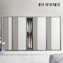 보루네오 바리 슬라이딩 붙박이장 240cm, 블루 240cm