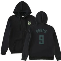 XIDIUDIU NBA 밀워키 벅스 바비 포티스 농구 후드집업 후드티 H0008