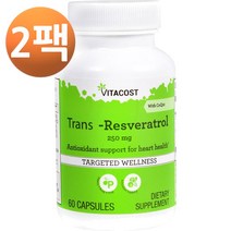비타코스트 트랜스레스베라톨 CoQ10 250mg 60 캡슐, 2팩