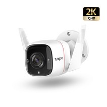 핫딜 티피링크 Tapo C320WS 400만화소 고정형 실외 방수 풀컬러 매장용 카메라 가정용 CCTV