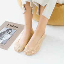 구두 단화 벗겨짐방지 레이스 덧신 페이크삭스 스킨색