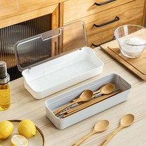 물빠짐 분리형 수저정리함 뚜껑 대형 사각 수저통