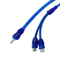 KUERL 블루 RCA Y 케이블 1M~5M 음향 스테레오 오디오, 01 암측1개 숫측2개