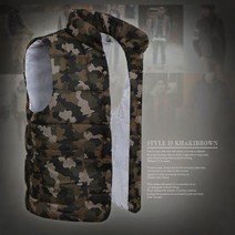 카키브라운 쿠팡 단독진행 대박찬스 재고소진시 종료 패딩조끼 [K카모패턴패딩조끼]