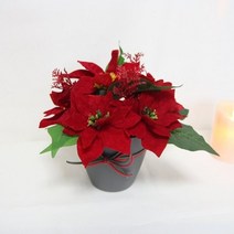 [바보사랑] 포인세티아 그레이 조화화분, 상세 설명 참조