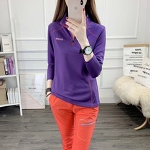 등산 티셔츠 야외 스피드가없는 여성의 긴 줄기 T- 셔츠 슬림 스위와 땀 영구적 인 청소 파빌리온 하이킹 등산 빠른 건조 의류