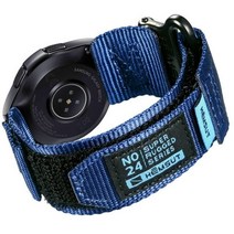 HEMSUT 나일론 스포츠 밀리터리 시계 밴드 삼성 호환 갤럭시 스트랩 남성용 빠른 릴리스 20MM 22MM 시계줄, 121qr-블루