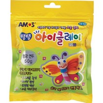 아모스 탱탱 아이클레이 파우치 2500, 형광연두, 1개