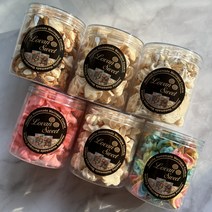 머랭쿠키 어린이집 유치원 답례품 선물용 대용량 디저트 간식, 벚꽃, 큰 통 70g