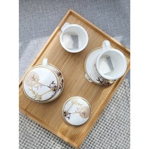 행남자기 본차이나 운죽문 고급 녹차머그세트 2인조 8pcs