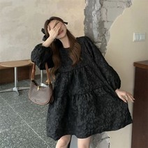 휴향지원피스 루즈핏 원피스 QWEEK 고딕 하라주쿠 대형 블랙 드레스 여성 고스 학교 학생 긴 소매 짧은 드레스 가을 패션 Kpop