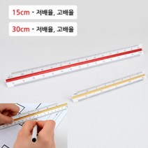 삼각스케일자 15CM - 고배율 제도용구 제도용방안자, 15cm - 저배율