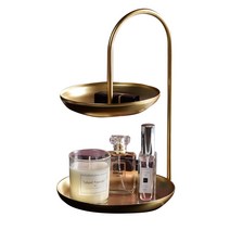 홈 인테리어 모던 2단 수납 트레이, 골드