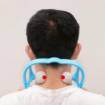 디엠몰 목걸이 셀프 목 마사지 지압 골프공 볼 롤링 혈액순환 근육통, 그린, 1개입
