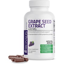 브론슨 그레이프시드 포도씨 추출물 400mg 180정 베지, 1개, 기본