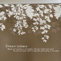 칼라반투명시트_행복한풀잎 브라운_C01_W90xH180cm