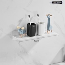 욕실젠다이 젠다이 30-50cm 블랙 화이트 골드 욕실 스토리지 랙 샴푸 화장품 선반 벽걸이 형 샤워 선반 홈 액세서리 욕실선반 7, 흰색 40cm, 협력사