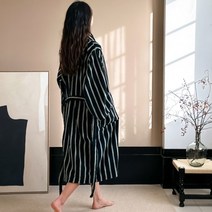 목욕 샤워 호텔 타올 로브가운 호텔가운 홈웨어, 나이트그린 스프라이프