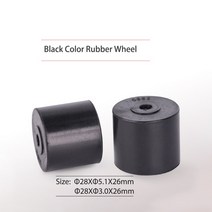 고무 및 플라스틱 브래킷 휠 Homag Biesse SCM Nanxing 엣지 밴딩 기계용 지지, [03] Rubber Black Color, [02] D28xd5x26MM